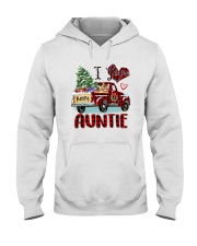 I love being a Auntie truck red xmas Hooded Sweatshirt tile