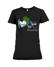 Love beach life summer trend Premium Fit Ladies Tee tile