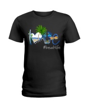 Love beach life summer trend Ladies T-Shirt tile