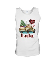 I love being a lala truck leopard xmas Unisex Tank tile