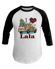 I love being a lala truck leopard xmas Baseball Tee tile