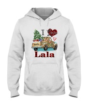 I love being a lala truck leopard xmas Hooded Sweatshirt tile