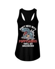 Don't mess with poppy saurus Ladies Flowy Tank tile