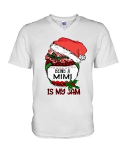 Being a mimi is my jam V-Neck T-Shirt tile