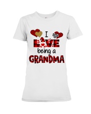 I Love Being A Grandma Gnomie gift Premium Fit Ladies Tee tile