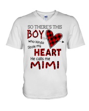 So there is this boy Mimi christmas new V-Neck T-Shirt tile