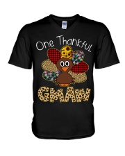 One Thankful Gmaw Turkey 2021 V-Neck T-Shirt tile