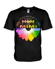 The best my life mom and mimi V-Neck T-Shirt tile