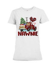I love being a Nawnie truck red xmas Premium Fit Ladies Tee tile