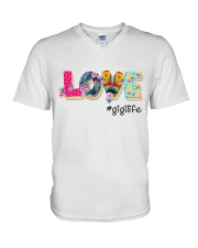 Love gigilife summer v55 V-Neck T-Shirt tile