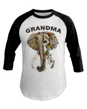Grandma elephants Baseball Tee tile