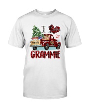 I love being a Grammie truck red xmas Classic T-Shirt front