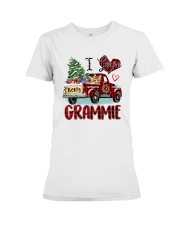 I love being a Grammie truck red xmas Premium Fit Ladies Tee tile