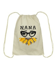 Nana - face funny Sunflower Drawstring Bag tile