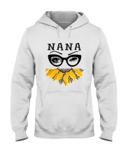 Nana - face funny Sunflower Hooded Sweatshirt tile
