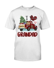 I love being a grandad truck red xmas Classic T-Shirt front