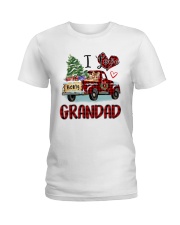 I love being a grandad truck red xmas Ladies T-Shirt tile