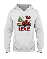 I love being a Lele truck red xmas Hooded Sweatshirt tile