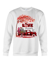 Love honey life truck red Crewneck Sweatshirt tile