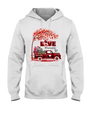 Love honey life truck red Hooded Sweatshirt tile