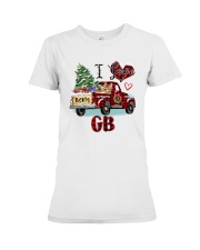 I love being a GB truck red xmas Premium Fit Ladies Tee tile