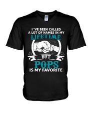 I've been called a lot of names pops V-Neck T-Shirt tile