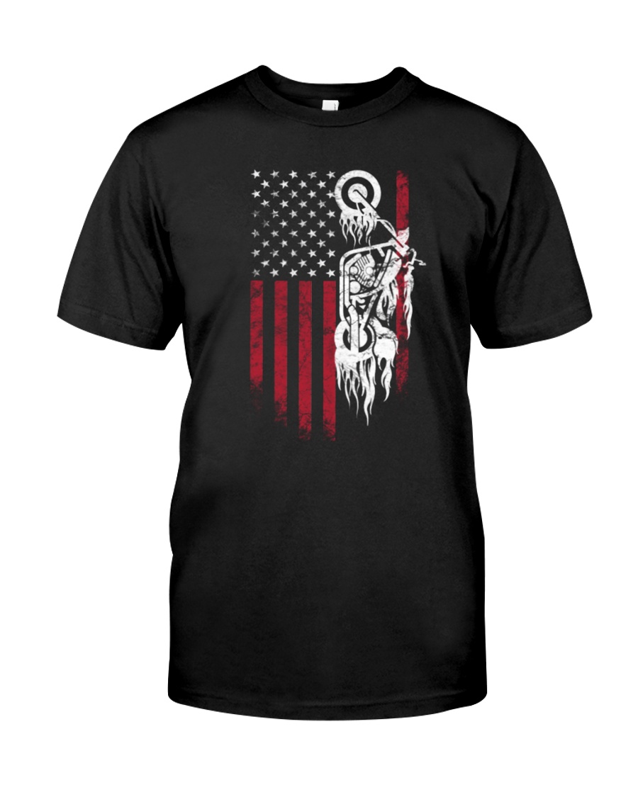 Biker Flag USA Classic T-Shirt
