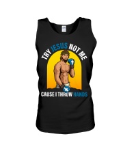 boxing jesus try jesus not me lqt lbs Unisex Tank tile
