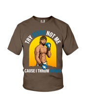 boxing jesus try jesus not me lqt lbs Youth T-Shirt tile