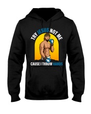boxing jesus try jesus not me lqt lbs Hooded Sweatshirt tile