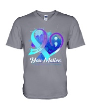 suicid-e pre you matter lqt pml V-Neck T-Shirt tile