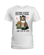 math teacher behind good cat lqt lbs Ladies T-Shirt tile