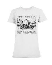 motorcycles guitars forget things lqt pml Premium Fit Ladies Tee tile