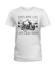 motorcycles guitars forget things lqt pml Ladies T-Shirt tile