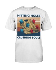 Cornhole Hitting Holes Classic T-Shirt front