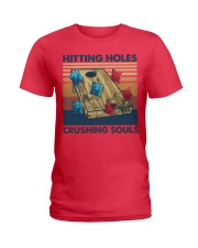 Cornhole Hitting Holes Ladies T-Shirt tile
