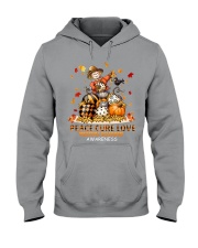Multipl Sclerosi peace love cure fall lqt pml Hooded Sweatshirt tile