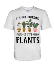 Gardening It Not Hoarding V-Neck T-Shirt tile