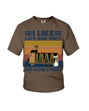 Music Vinyl Cat I Like PDN-DVH Youth T-Shirt tile