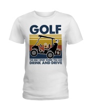 golf drink and drive lqt pml Ladies T-Shirt tile