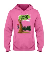 disc-golf tree not stupid mug lqt lbs Hooded Sweatshirt tile