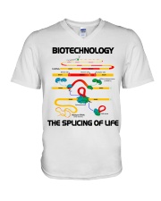 biotechnology-the-splicing-of-life-lqt V-Neck T-Shirt tile