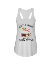 just-a-nurse-loves-diving-lqt-nna Ladies Flowy Tank tile