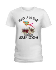 just-a-nurse-loves-diving-lqt-nna Ladies T-Shirt tile
