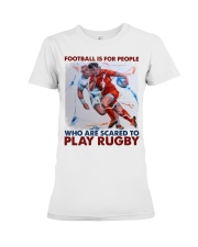 rugby not scared to play lqt lbs Premium Fit Ladies Tee tile