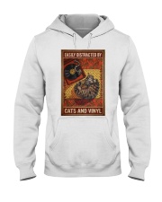 Music Cat Vinyl Easily Distracted 4 PDN-NTH Hooded Sweatshirt tile
