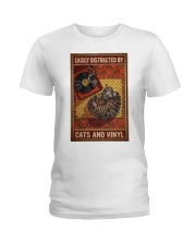 Music Cat Vinyl Easily Distracted 4 PDN-NTH Ladies T-Shirt tile