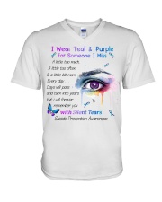 suicid pre eye lqt lbs V-Neck T-Shirt tile