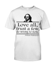 Shakespeare Love All Premium Fit Mens Tee tile