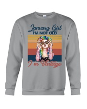 Hippie Vintage Girl January PDN-dqh Crewneck Sweatshirt tile